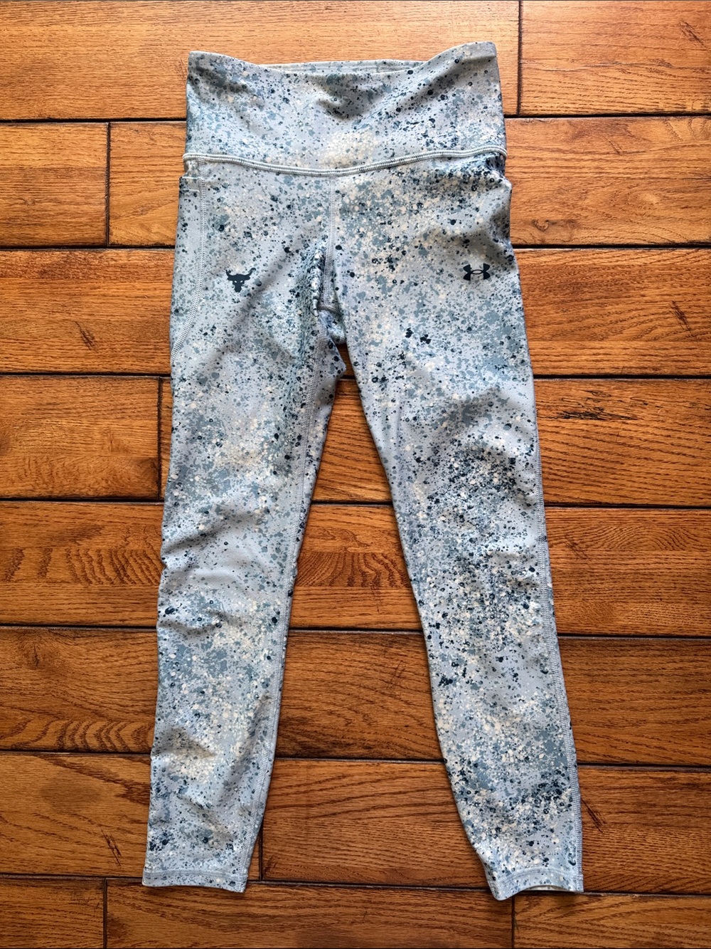 Under Armour Project Rock HeatGear Paint Splatter Print Ankle‎ Legging Sz Small